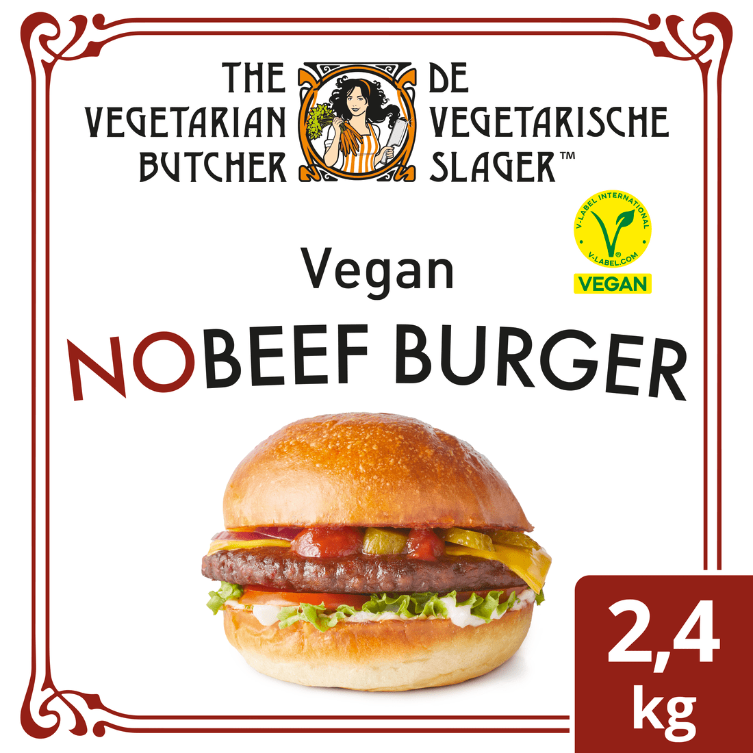 The Vegetarian Butcher NoBeef Burger 2.4 kg - Vegetarische hamburger, gemaakt met de beste ingrediënten